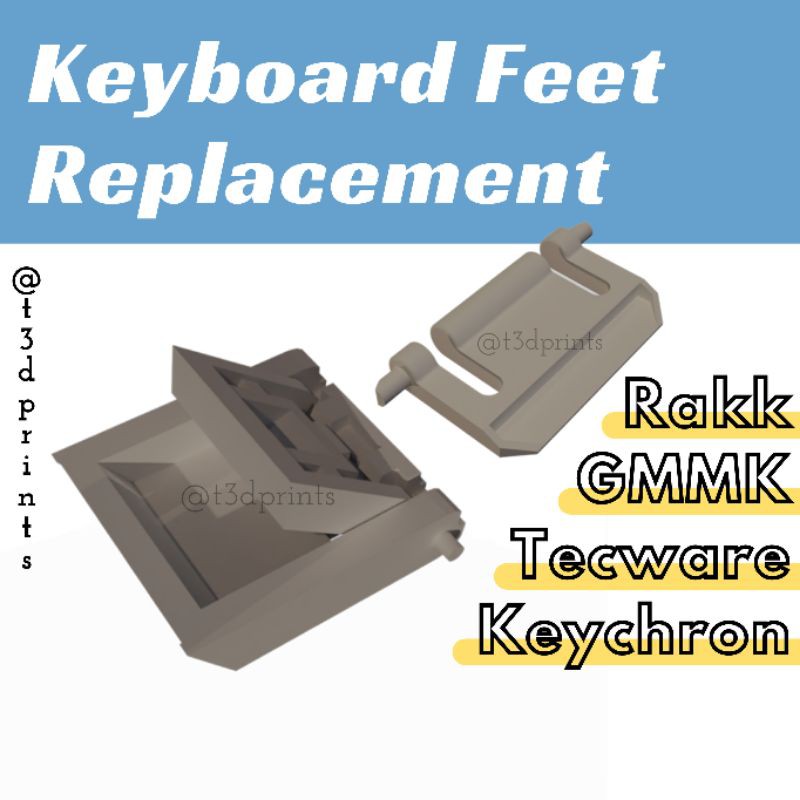 2pcs Keyboard Feet Replacement for Keychron, GMMK, Tecware and Rakk