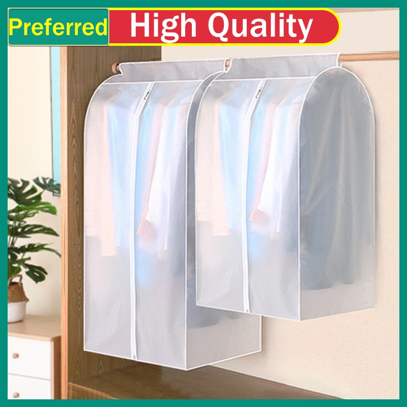 Fully Enclosed Clothes Dust Cover Transparent Dust Cover with Zipper