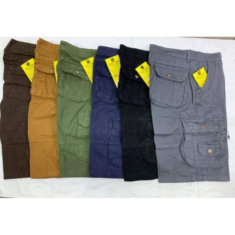 Men's Fashion 6-pocket plain Cargo Shorts | Shopee Philippines