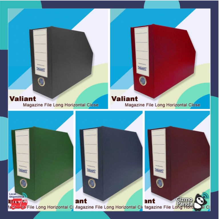 Long Magazine File Horizontal Close File Organizer | black/green/red ...