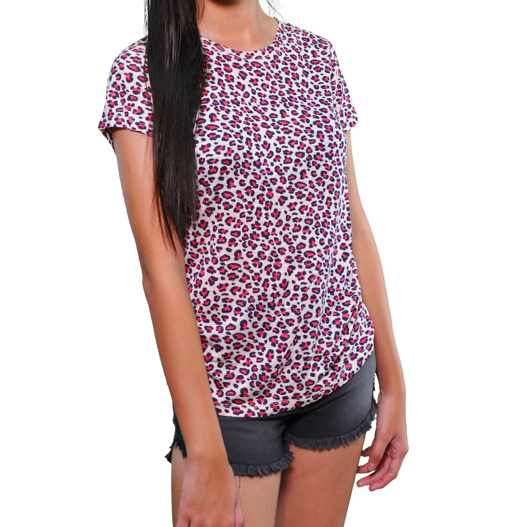 WINSOME LEOPARD TSHIRT (PINK) | Shopee Philippines