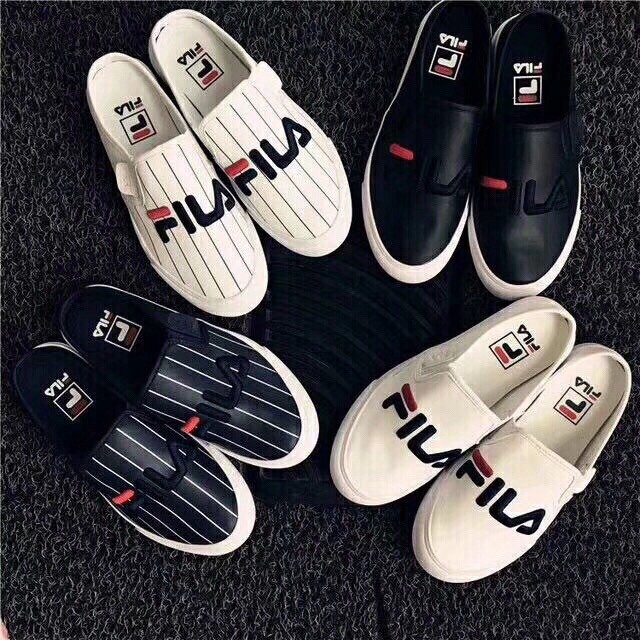 fila logo sandals