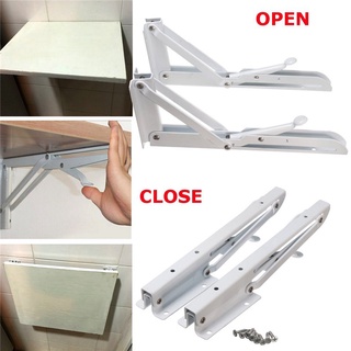 2Pcs Triangular Folding Bracket Metal Release Catch Support Bench Table Folding Shelf Bracket Home #8