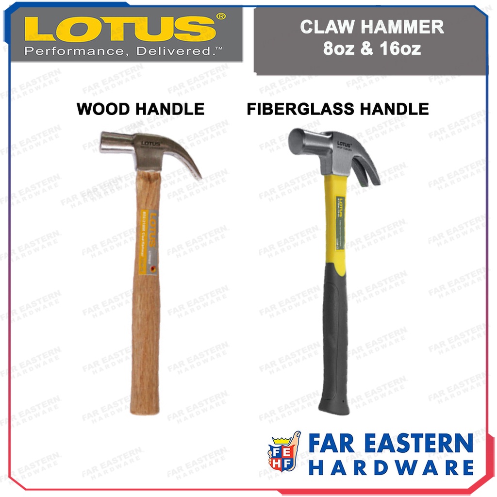 LOTUS Claw Hammer 8oz 16oz LTHT Shopee Philippines