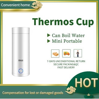 Thermos Cup Warm Cup Portable Kettle Water Heater Bottle Electric Stainless Steel Mini Travel Kettle
