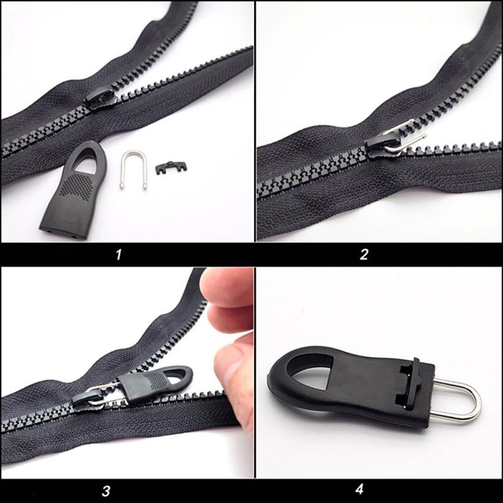 CHERRY 10Pcs New Zipper Sliders Luggage Detachable Zipper Puller Universal Tab Fixer Jackets Replacement/Multicolor