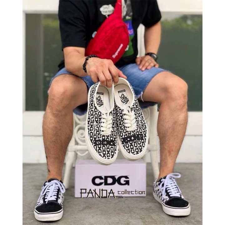 cdg vans on feet
