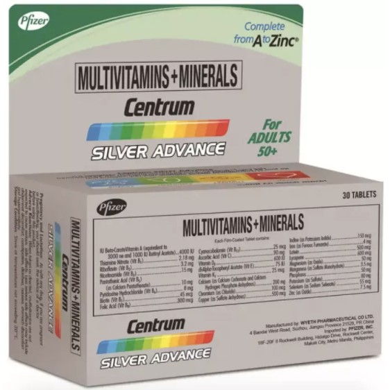 Centrum Silver Advance For Adults Multivitamins and Minerals Complete