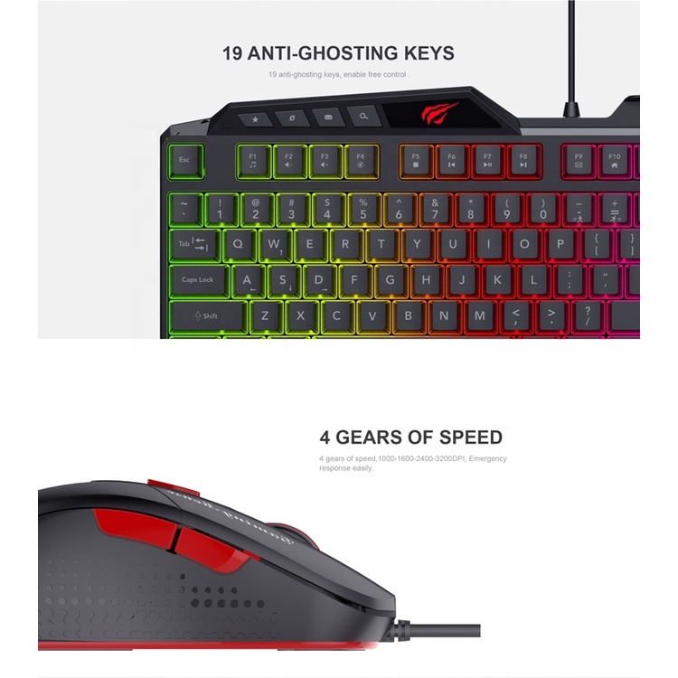 [Eboutique] Havit Gamenote Gaming Mouse And Keyboard Combo For Laptop