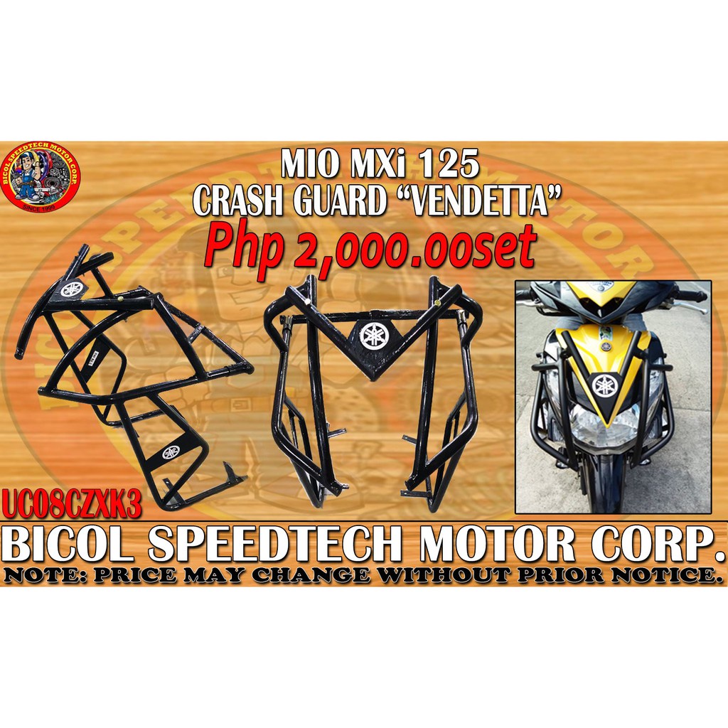 Modification Motorcycle Accessories Care Mio Mxi 125 Crash Guard V1 Vendetta 3 1
