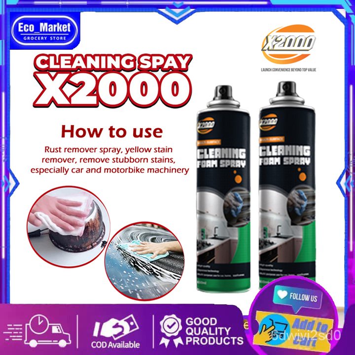 [ NEW ] Cleaning Spay X2000 Original X2000 Foam Cleaner Spray Car