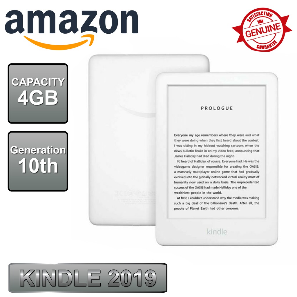 Amazon Kindle 2019 4GB/8Gb WHITE 10th Generation EReader Shopee
