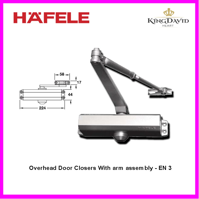 Hafele Overhead Door Closers WithStandard arm assembly EN 3 Shopee