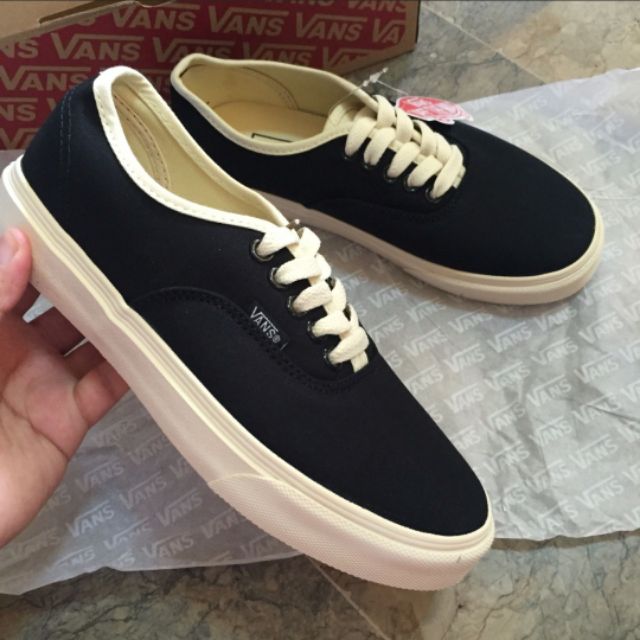 vans black and cream