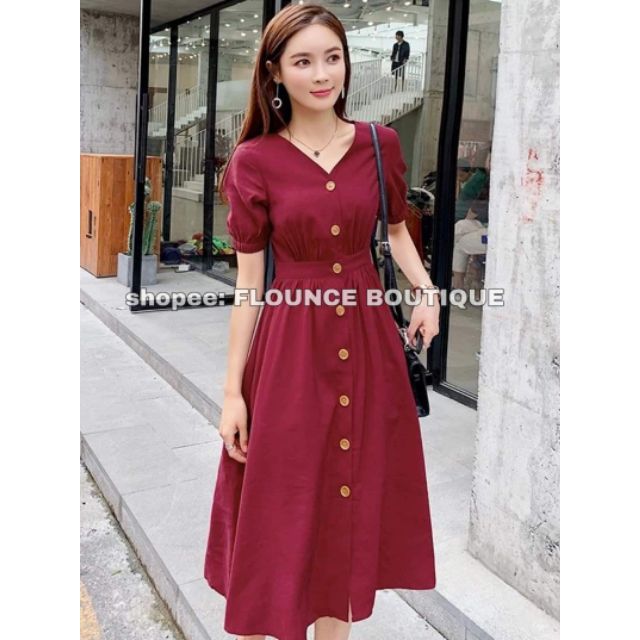 BUTTONDOWN DRESS KOREAN CASUAL DRESS | Shopee Philippines