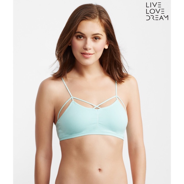 strappy front sports bra