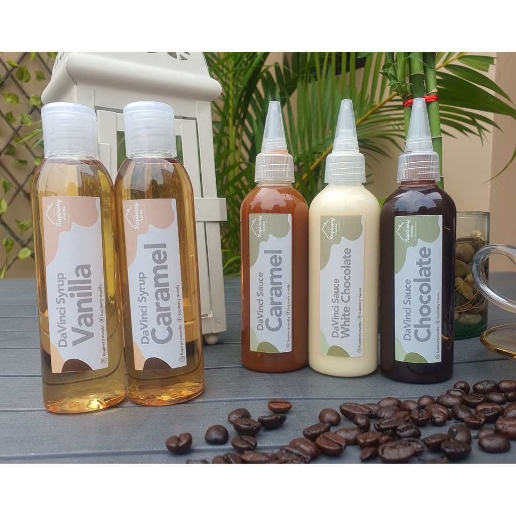 COFFEE SYRUPS & SAUCES SAMPLER KIT (2 SYRUPS / 3 SAUCES) Shopee