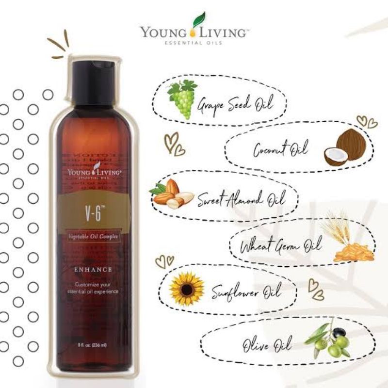 V6 Vegetable Oil Complex AllNatural PlantBased Carrier Oil Young