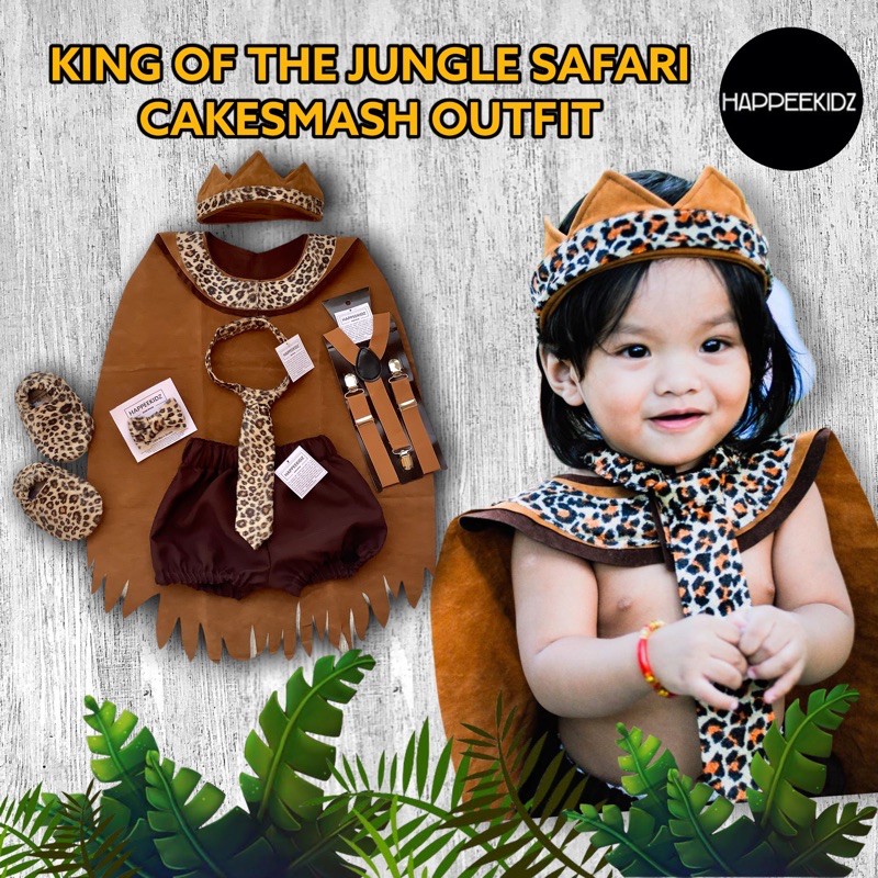 SAFARI JUNGLE KING COSTUME KING OF THE JUNGLE CAKESMASH OUTFIT mail