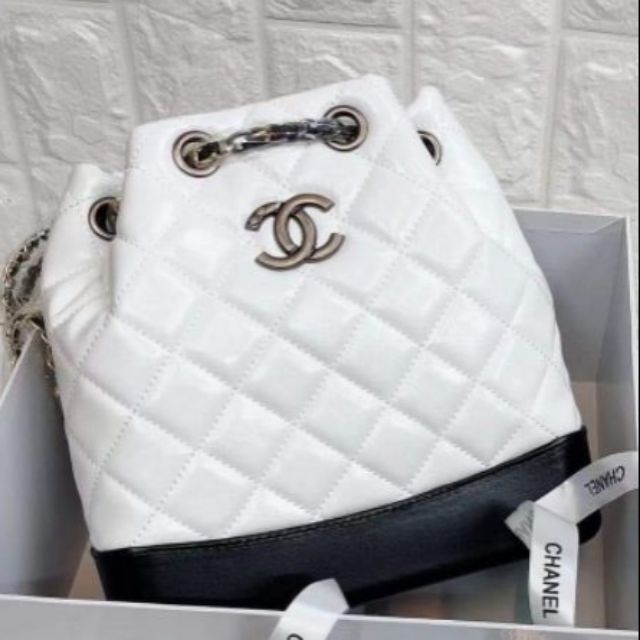Chanel Canvas Cabas Bucket Bag Drawstring Shoulder Bag Bags Bucket Bag Chanel Canvas