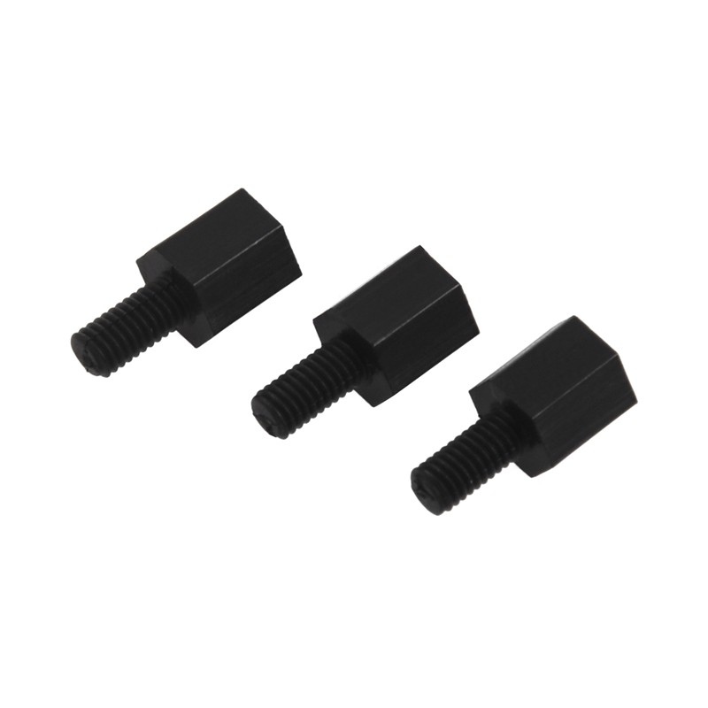 25/50/100pcs Black Plastic Nylon Hex Column Standoff Support Spacer Screw Nut M3 