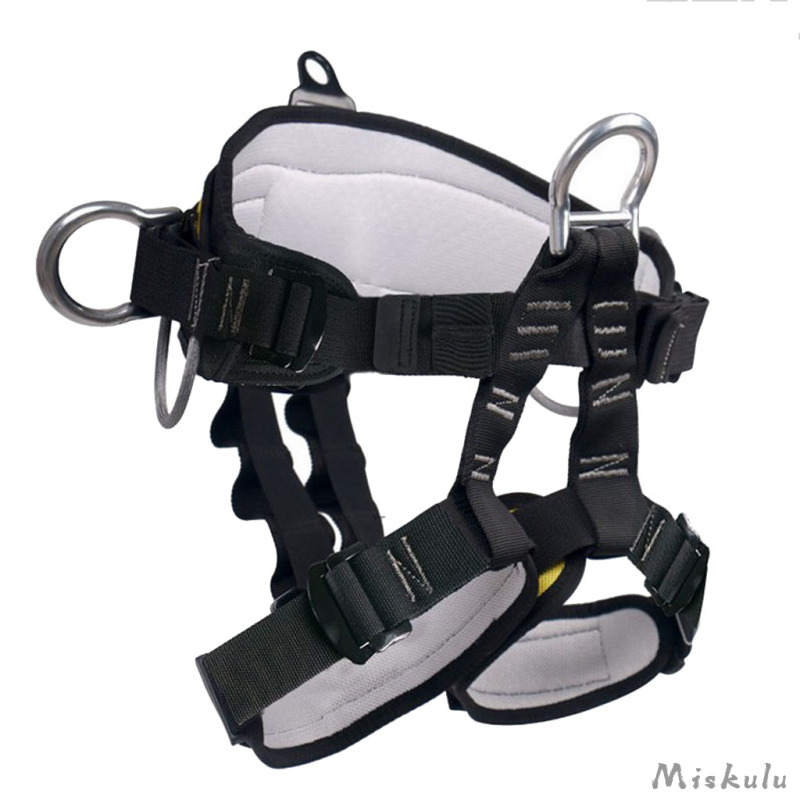Climbing Harness,Half Body Guide Harness,Protect Leg Waist Wider Safe Seat Belts for Mountaineering Outward Band Fire Rescue Working on The Higher Level Caving Rock Climbing Rappelling Equip 