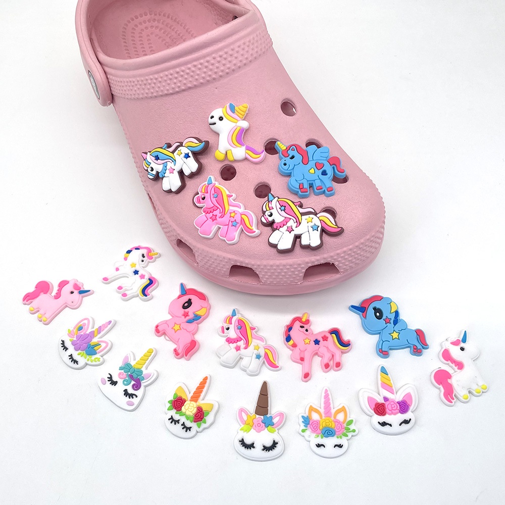 Jibbitz of Kids Girls unicorn Croc Shoe Charms For Clog Jibbitz Charm Shoes Decorations