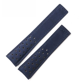 20 22mm Real Calf Leather Suede VINTAGE Wrist Leather Watch Band strap For Tag Heuer #5