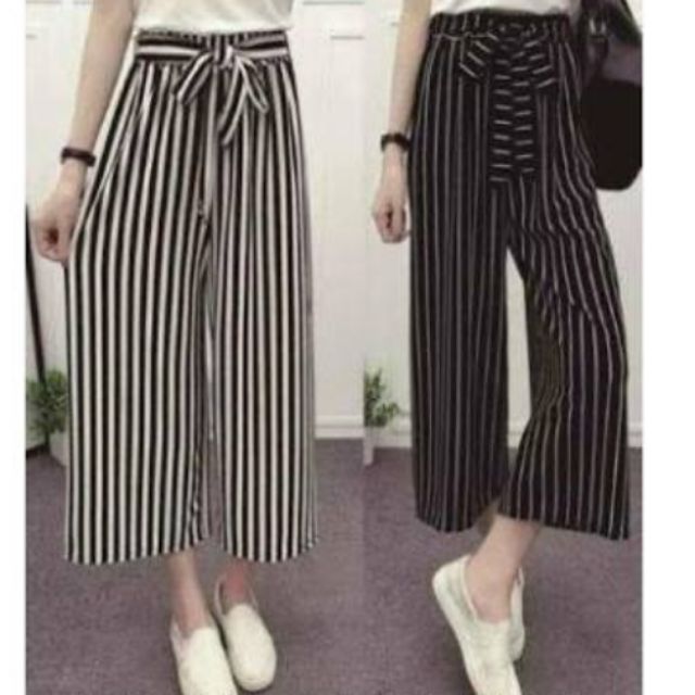 black and white striped square pants