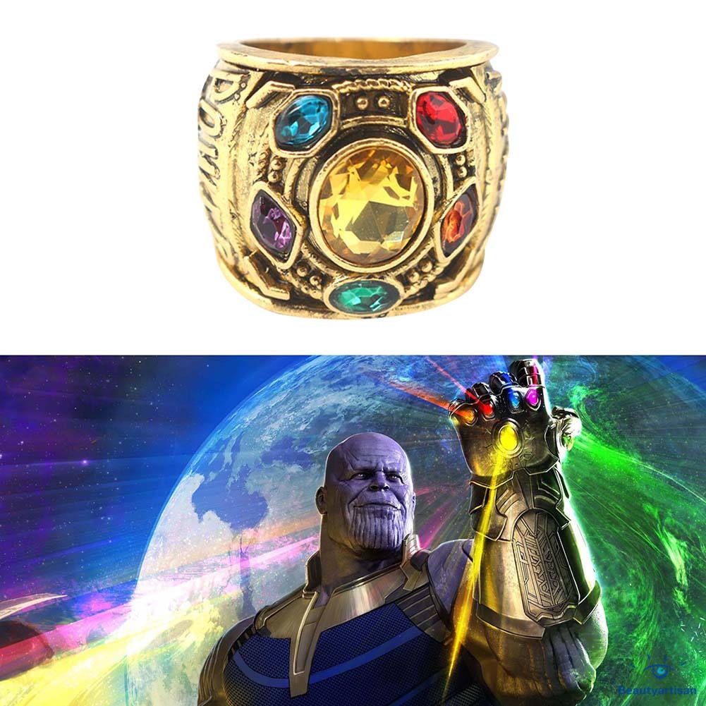 Thanos Infinity Ring Gauntlet Power War Avengers Cosplay Jewelry Stone ...