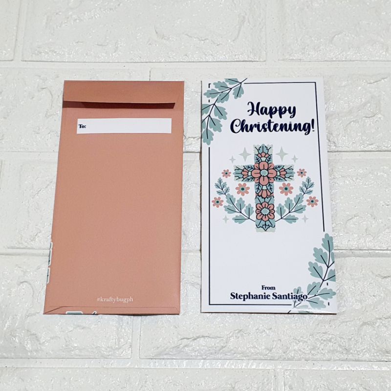 Personalized Baptismal Money Envelope Medium size Shopee Philippines