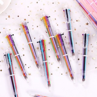 6 in 1 Multi colored Pen Ball Pen Highlighter pen staionery  school supplies #1