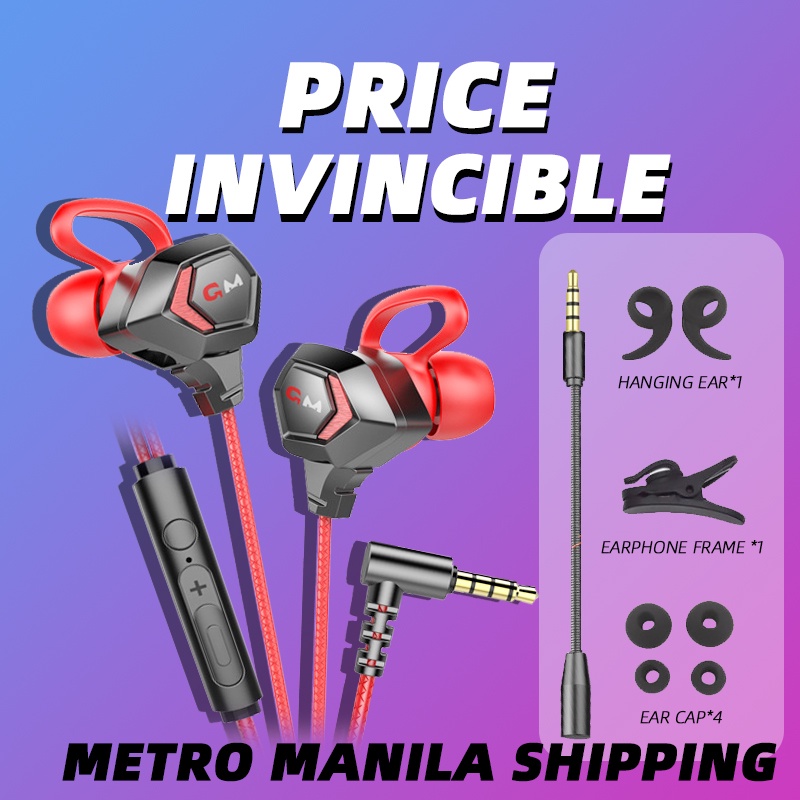 HIFI Wired Earphones Gaming Earphones Sport Noise Cancelling Headphones