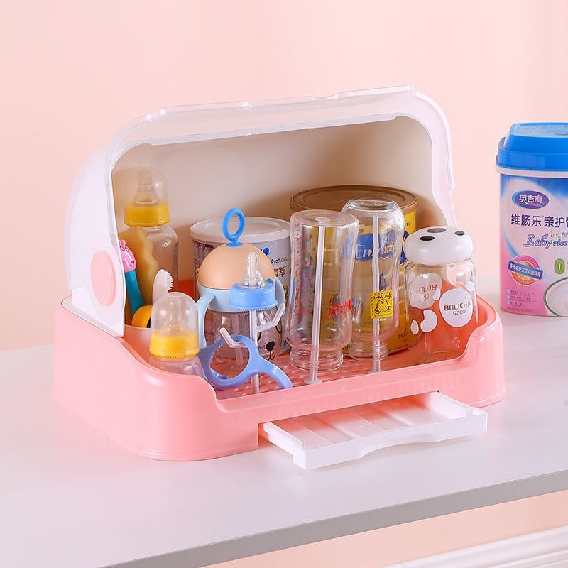 Baby Steps Baby Feeding Bottle Storage Box Organizer Tableware Dish