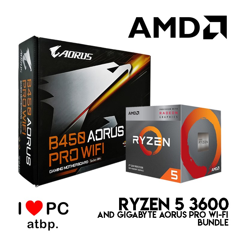 Amd Ryzen 5 3600 And Gigabyte B450 Aorus Pro Wifi Bundle Shopee Philippines