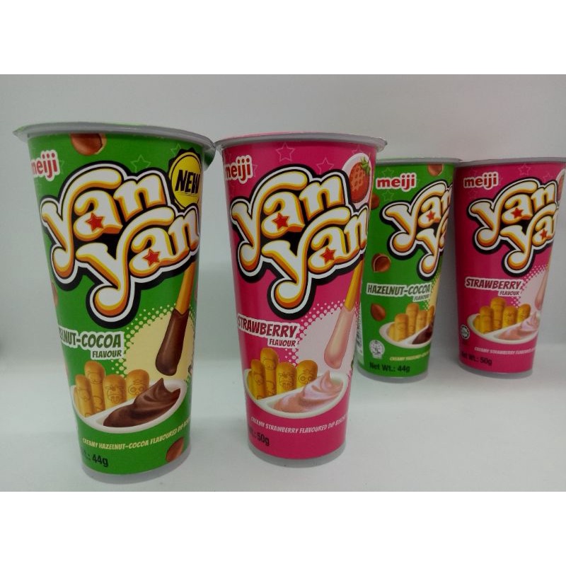 YAN YAN Snack Food in Hazelnut-Cocoa & Strawberry Flavor | Shopee ...