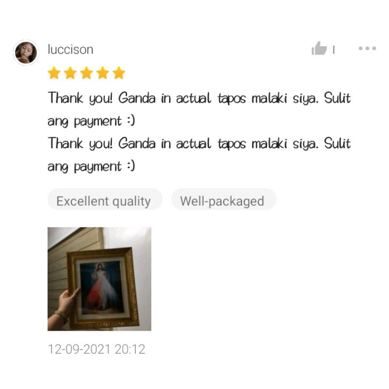 Divine Mercy with frame