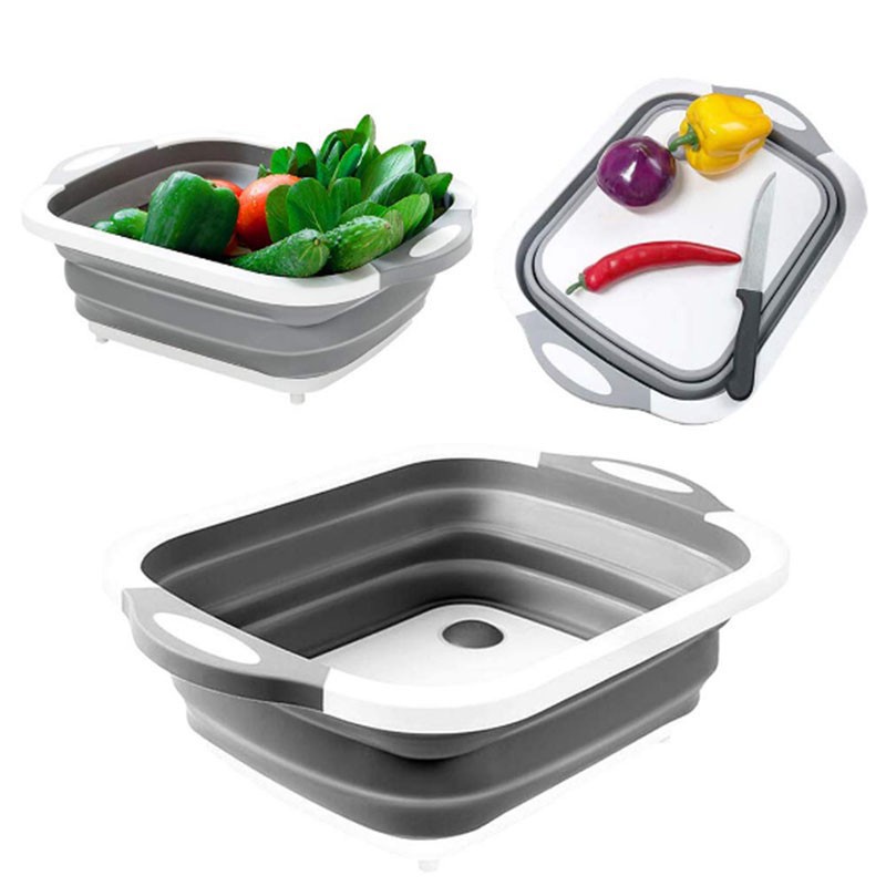 hot selling# Multi-function Folding New Upgrade Vegetable Sink 3 in 1 Portable Cutting Board dqfy