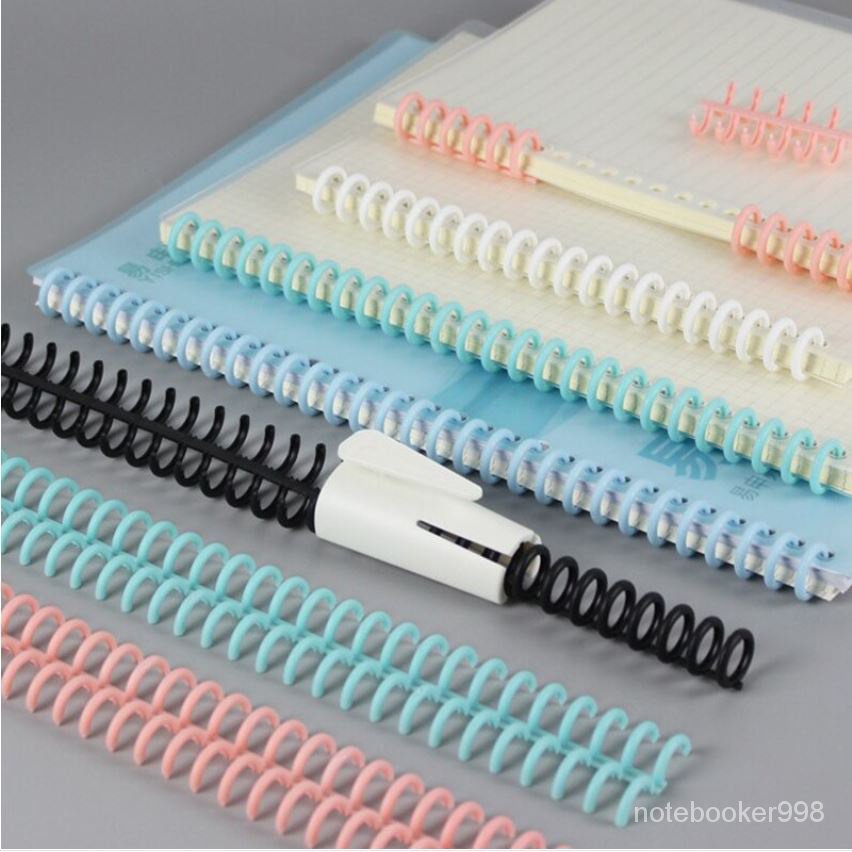 10pcs 30 Holes Loose leaf Plastic Ring Binder A4A5 Size Spines Combs DIY Paper Notebook Album