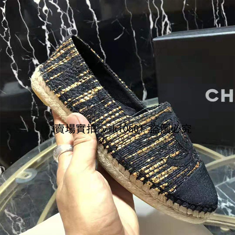 gold chanel espadrilles