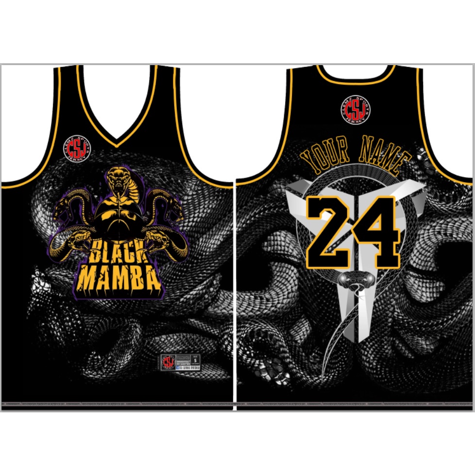 BLACK MAMBA JERSEY FULL SUBLIMATION BASKETBALL JERSEY CUSTOMIZED NAME