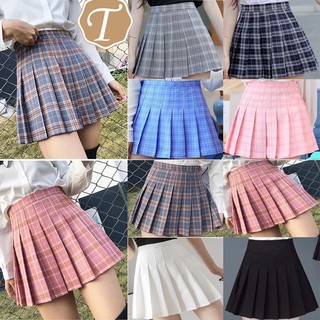 ☆I&U☆ Korean Fashion Womens High Waist Skirt Slim Pleated Skater Tennis School Skirt  D100