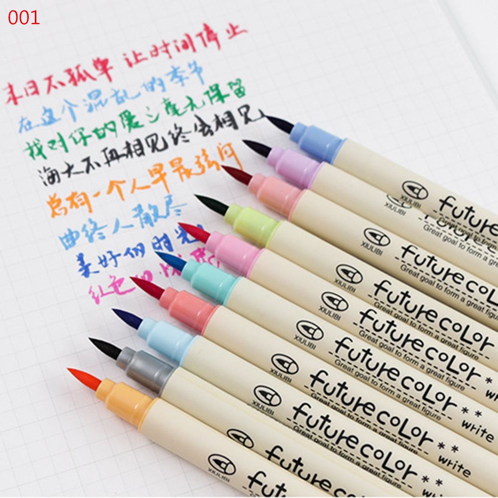Watercolor Brush Pen Set, Soft Brush Tip Calligraphy Markers, 10