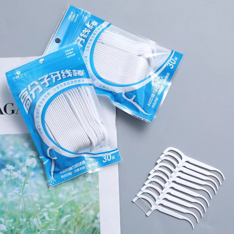 Highstrength dental floss portable safe bowshaped ultrafine cleaning