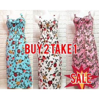 Maternity dress Long dress below the knee smocking Dress for women Korean dress cleavage dress