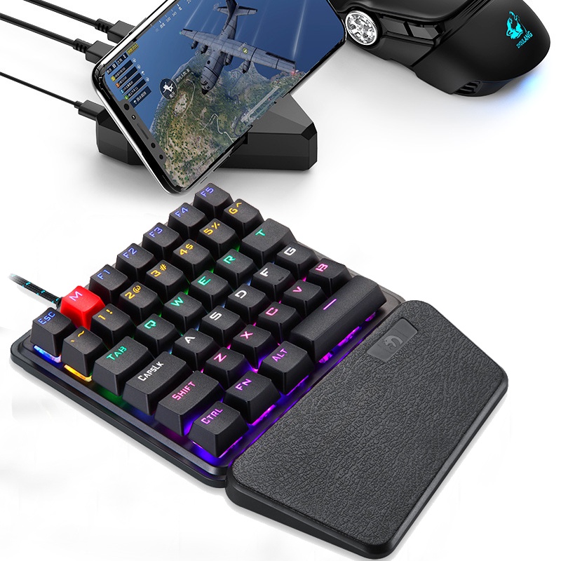 one handed mechanical gaming keyboard left handed keyboard for mobile ...