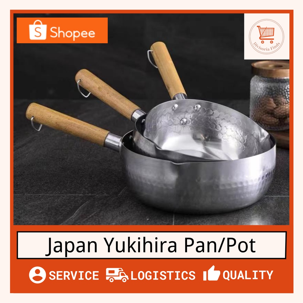 Yukihira NonStick Coating Saucepan Pot Saucepan Milk Sauce Pan Wooden Stainless Steel Shopee