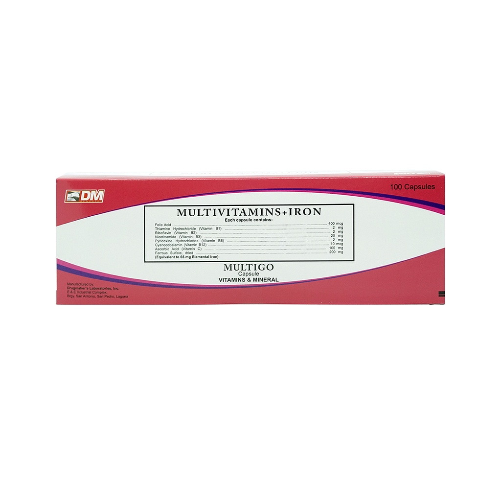 Multigo Multivitamins+Iron Capsule Vitamins & Mineral (10 pcs/pack