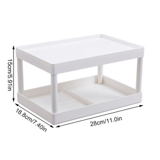 2 Layers Cosmetics Storage Rack Office Shelf Desk Organizer Stationary Container Sundries Stand #8