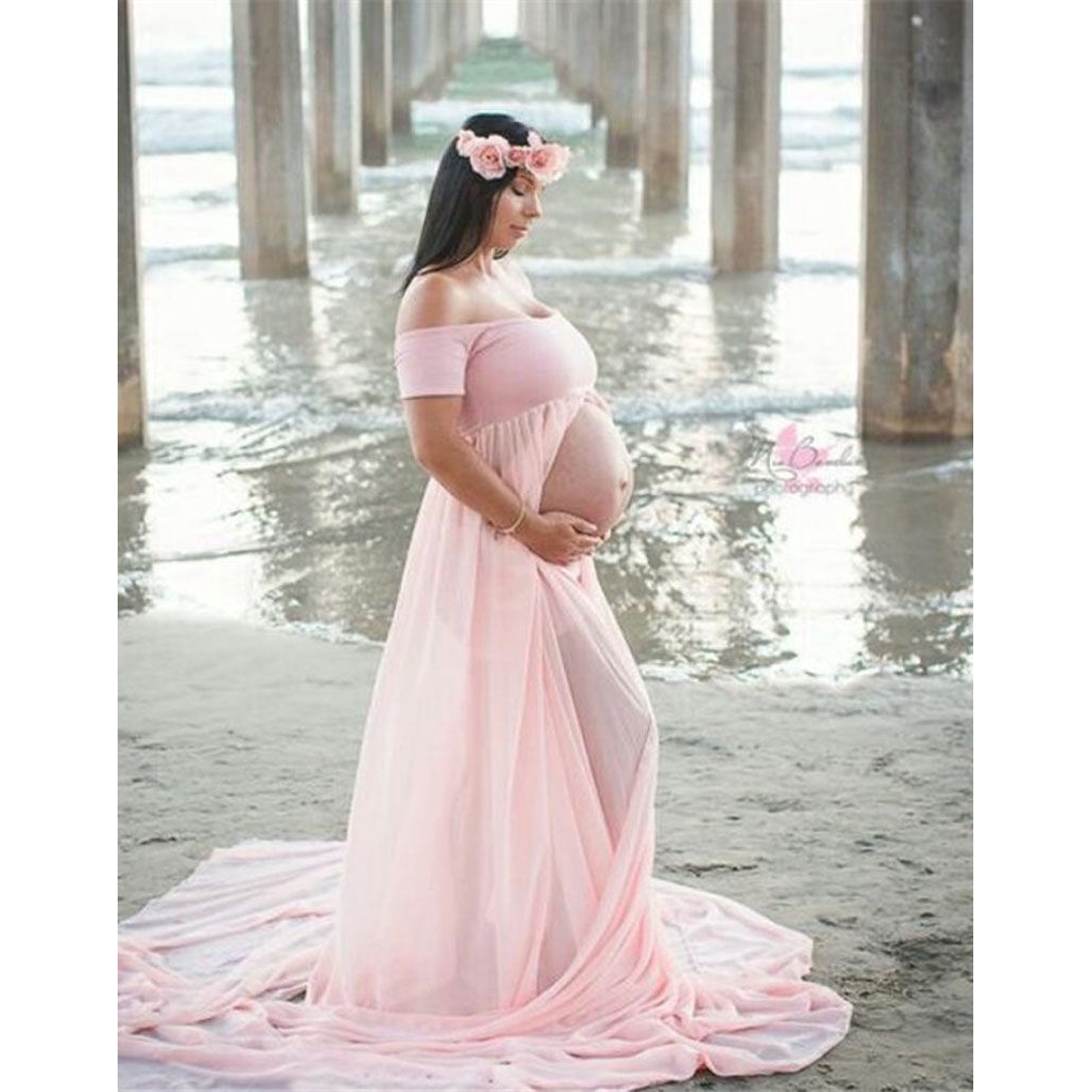 chiffon maxi gown